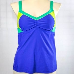 Prana Purple and Green Swim Top, sz: M